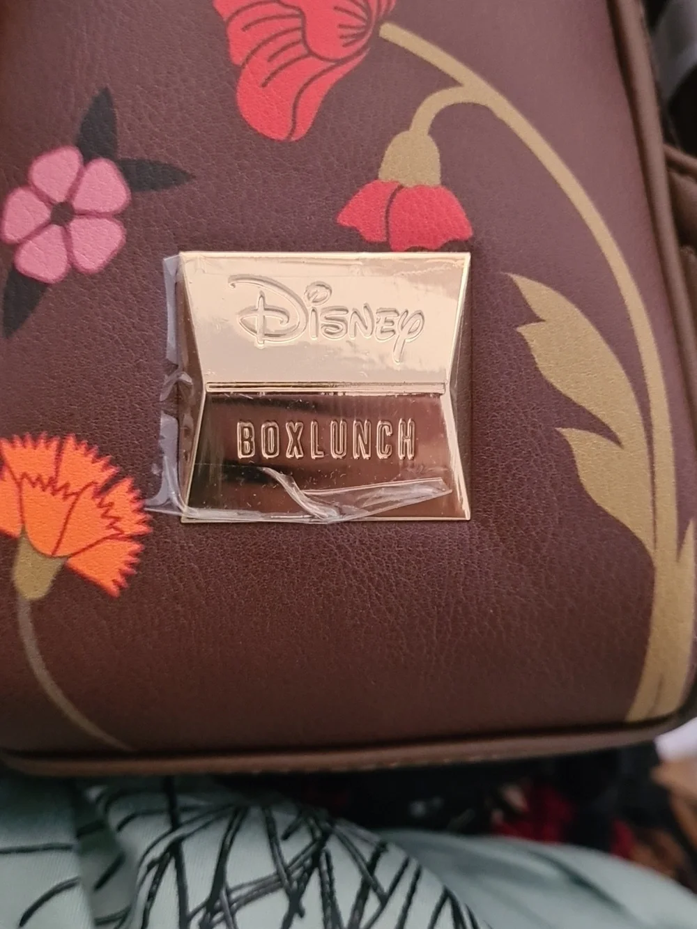 BoxLunch Exclusive Minnie Mouse Velvet Floral Interchangable Ear Backpack - Picture 6 of 7